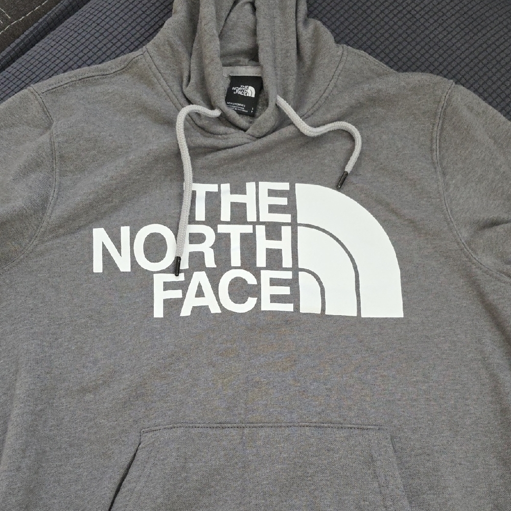 The North Face Gray Hoodie with White Logo